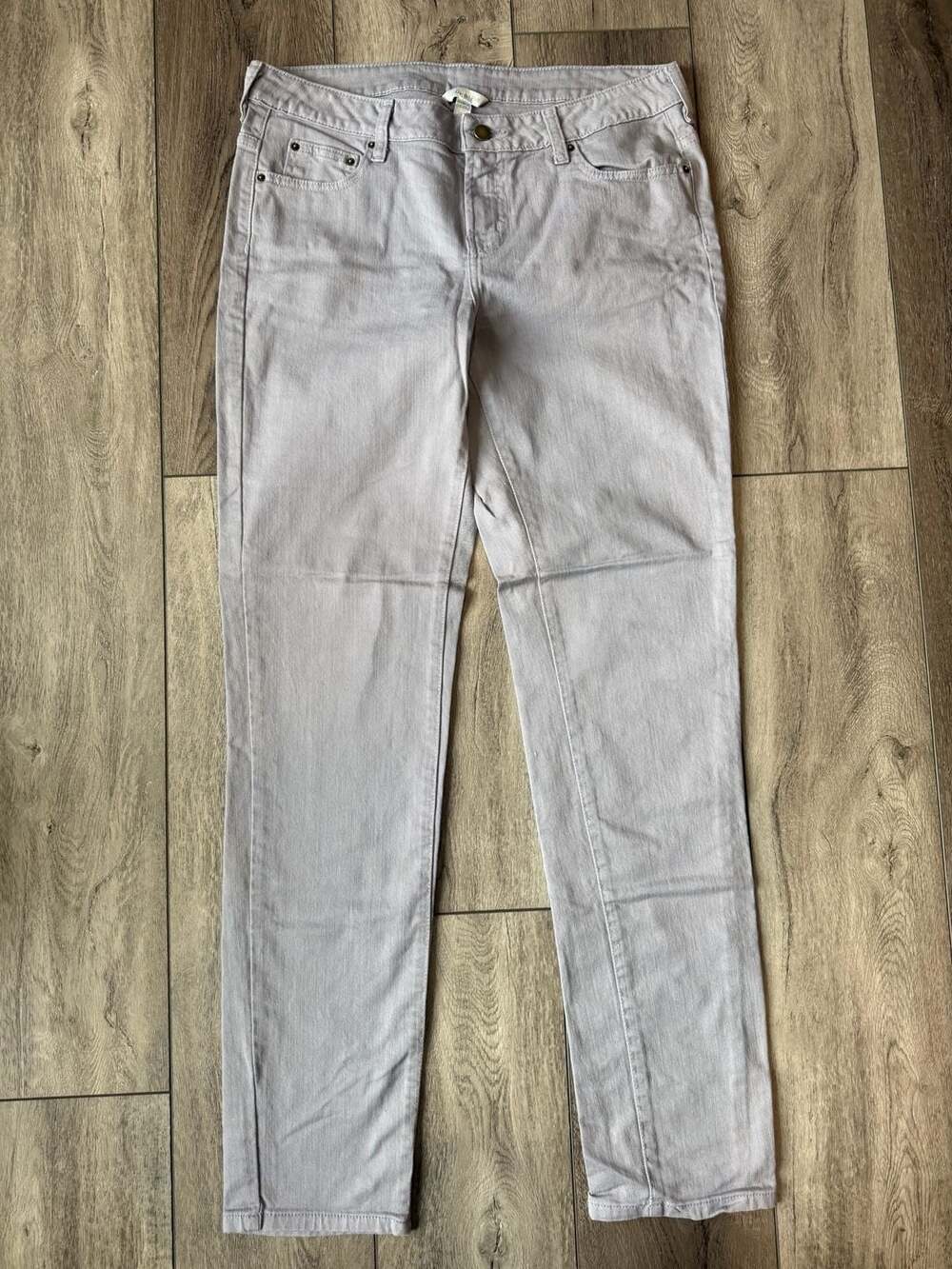 Garnet Hill Jeans Size 12L Grey Skinny Pants